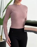 کراپ یقه گرد فینگردار