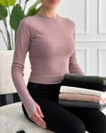 کراپ یقه گرد فینگردار - تصویر 5