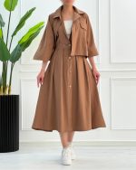 کت سارافون یقه ایستاده