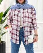 شومیز مانتویی چهارخونه