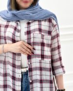 شومیز مانتویی چهارخونه - تصویر 5