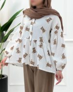 شومیز دخترانه و زنانه با مدل عروسکی، یقه گرد، مچ آستین کش و طرح‌های متنوع، مناسب برای مهمانی، بیرون و استایل روزمره