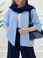 شومیز مانتویی پروانه - تصویر 9
