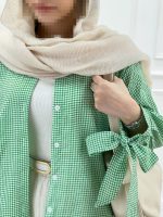 شومیز مانتویی آستین گره - تصویر 3