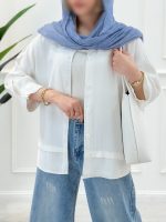 شومیز مانتویی پیله‌دار - تصویر 5