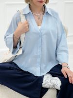 شومیز مانتویی یقه هفت - تصویر 4