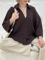 شومیز مانتویی یقه هفت