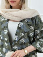 کت کوتاه پنبه ژاکارد زنانه - تصویر 3