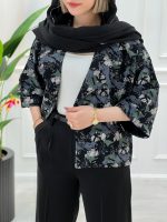 کت کوتاه پنبه ژاکارد زنانه - تصویر 6