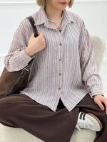 شومیز مانتویی ماهلین - تصویر 5