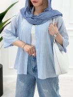 شومیز شیشه‌ای نگین‌دار - تصویر 2