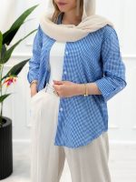 شومیز چهارخونه پاگن‌دار