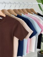 کراپ یقه گرد کشبافت - تصویر 5
