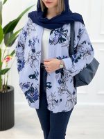 شومیز مانتویی گلدار - تصویر 3