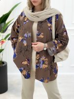 شومیز مانتویی گلدار - تصویر 2