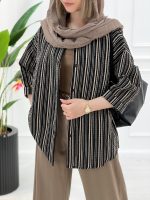 شومیز مانتویی آستین سه ربع - تصویر 6