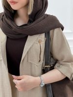 مانتو شلوار دکمه چوبی - تصویر 5