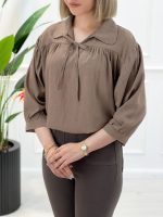 شومیز مانتویی جلو بسته - تصویر 5
