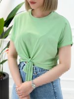 تیشرت کراپ جلو گره - تصویر 3