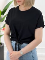 تیشرت کراپ جلو گره - تصویر 6