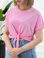 تیشرت کراپ جلو گره - تصویر 2