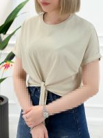 تیشرت کراپ جلو گره - تصویر 4