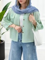 شومیز دو جیب حصیری - تصویر 3