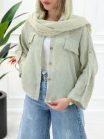 شومیز دو جیب حصیری - تصویر 6