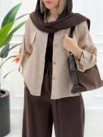 شومیز دو جیب حصیری