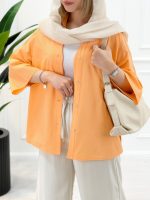 شومیز مانتویی بغل چاک سوگند - تصویر 6