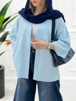 شومیز مانتویی بغل چاک سوگند - تصویر 3