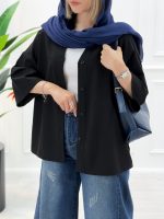 شومیز مانتویی بغل چاک سوگند - تصویر 11