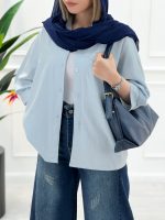 شومیز مانتویی لینن ژاله - تصویر 7