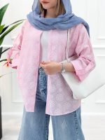 شومیز مانتویی شکوفه - تصویر 4
