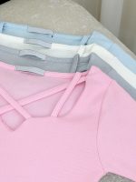 کراپ یقه ضربدری - تصویر 6