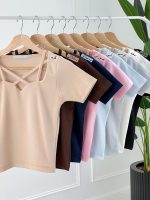 کراپ یقه ضربدری - تصویر 8
