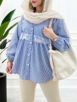 شومیز گیپور راه راه - تصویر 2