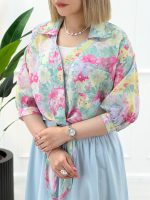 شومیز جلوگره آبرنگی - تصویر 7