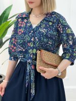 شومیز جلوگره آبرنگی