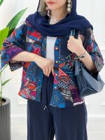 شومیز گلدار پشت پیله نورسا - تصویر 12