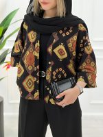 شومیز گلدار پشت پیله نورسا - تصویر 13