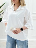 تیشرت یقه‌دار مژگان - تصویر 9