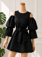 پیراهن مجلسی دخترانه سرشانه باز - تصویر 3