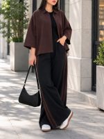 شومیز شلوار ست دو خط - تصویر 5