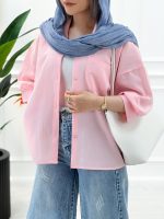 شومیز مانتویی لینن ژاله - تصویر 2